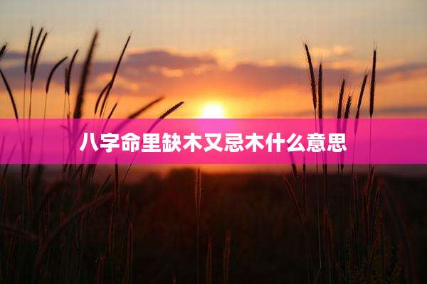 八字命里缺木又忌木什么意思