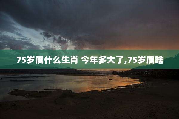 75岁属什么生肖 今年多大了,75岁属啥