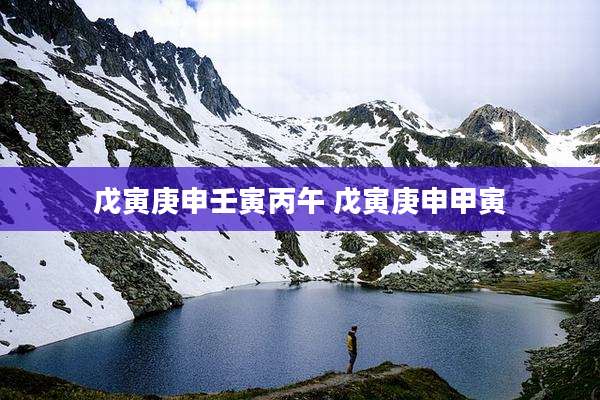 戊寅庚申壬寅丙午 戊寅庚申甲寅