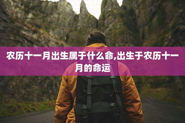 农历十一月出生属于什么命,出生于农历十一月的命运