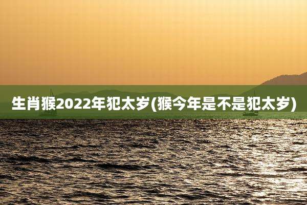 生肖猴2022年犯太岁(猴今年是不是犯太岁)