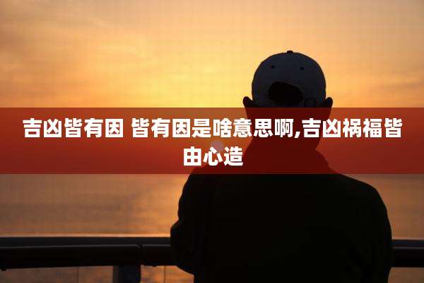 吉凶皆有因 皆有因是啥意思啊,吉凶祸福皆由心造