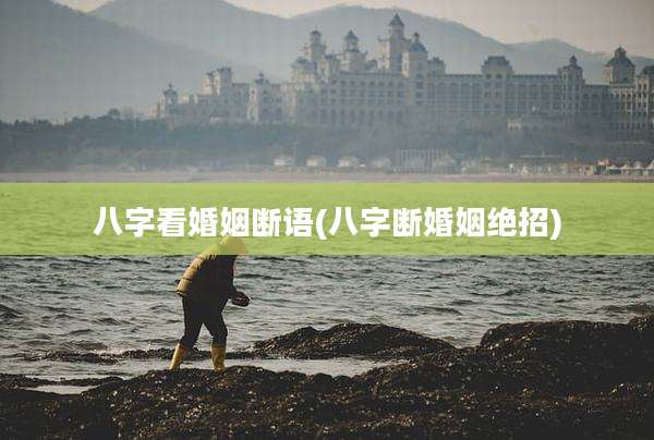 八字看婚姻断语(八字断婚姻绝招)