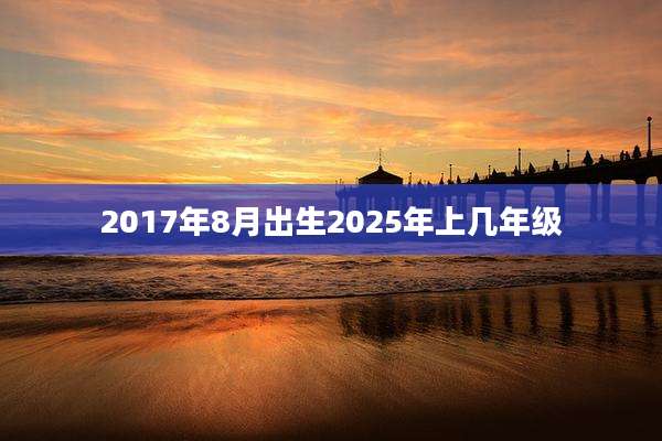2017年8月出生2025年上几年级