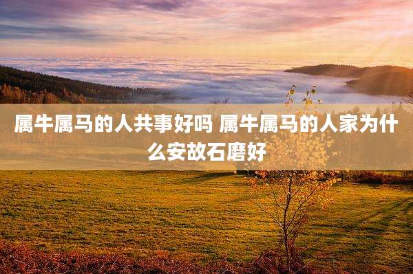 属牛属马的人共事好吗 属牛属马的人家为什么安故石磨好