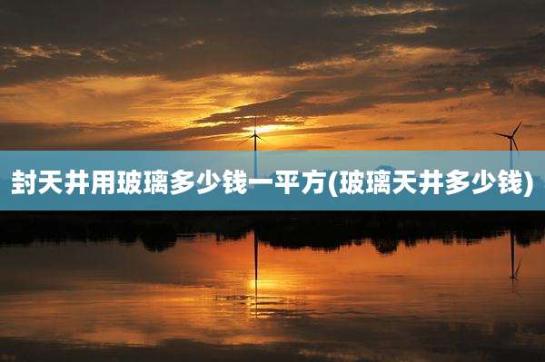 封天井用玻璃多少钱一平方(玻璃天井多少钱)