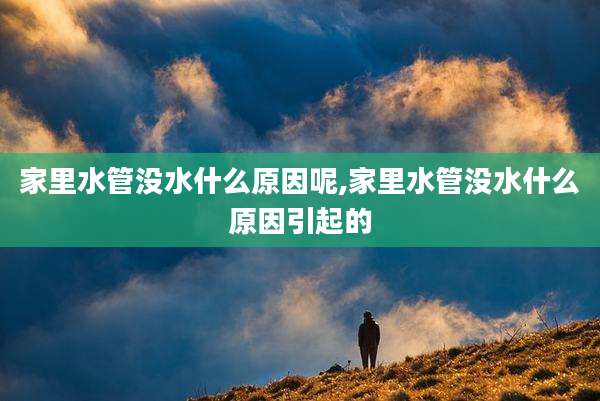 家里水管没水什么原因呢,家里水管没水什么原因引起的