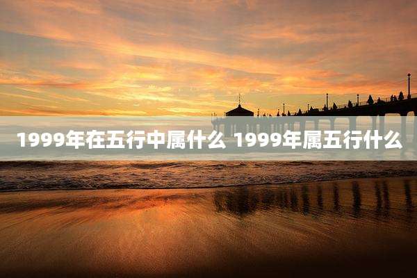 1999年在五行中属什么 1999年属五行什么