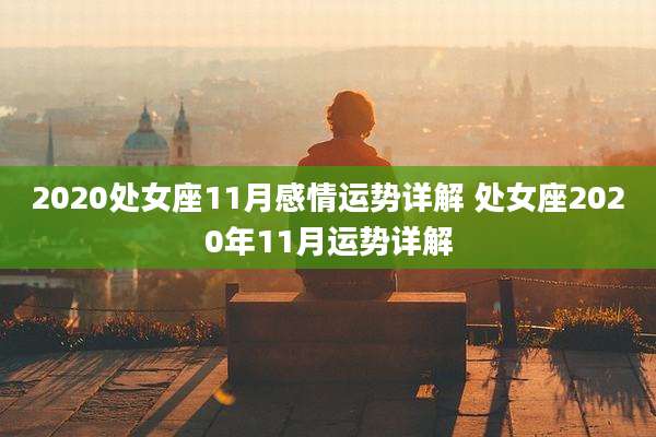 2020处女座11月感情运势详解 处女座2020年11月运势详解
