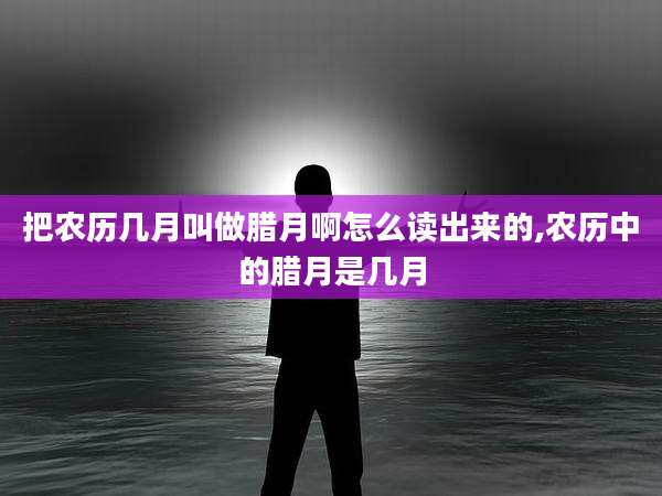 把农历几月叫做腊月啊怎么读出来的,农历中的腊月是几月