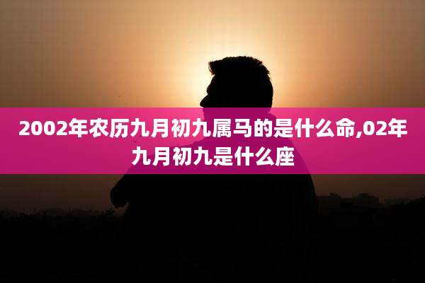 2002年农历九月初九属马的是什么命,02年九月初九是什么座