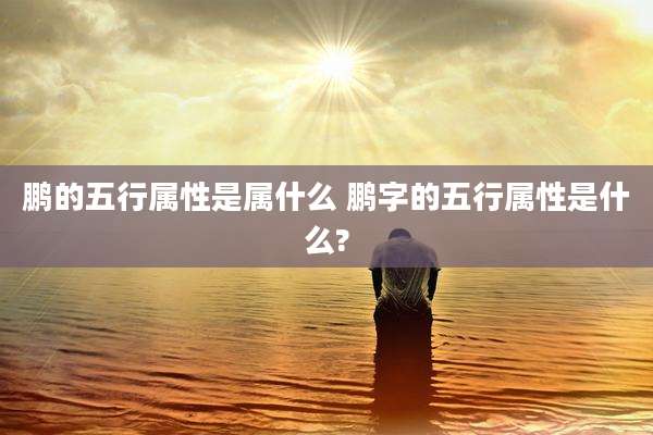 鹏的五行属性是属什么 鹏字的五行属性是什么?