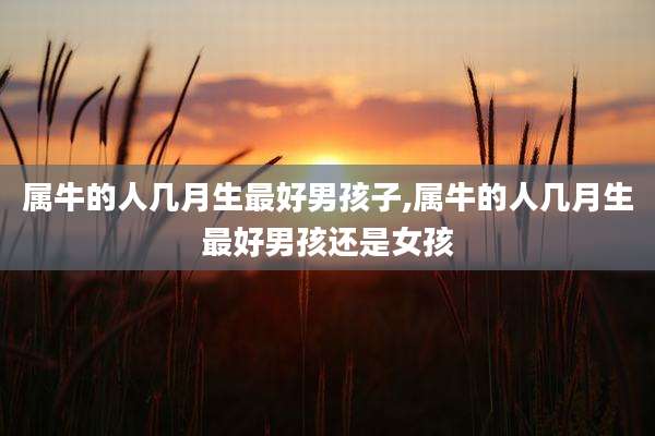 属牛的人几月生最好男孩子,属牛的人几月生最好男孩还是女孩
