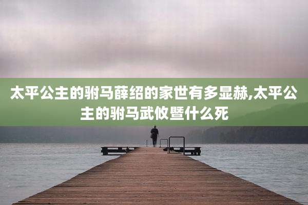 太平公主的驸马薛绍的家世有多显赫,太平公主的驸马武攸暨什么死