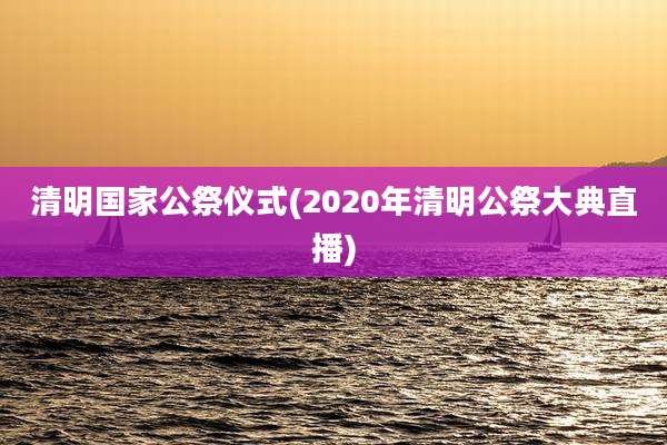 清明国家公祭仪式(2020年清明公祭大典直播)