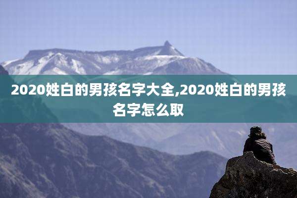 2020姓白的男孩名字大全,2020姓白的男孩名字怎么取