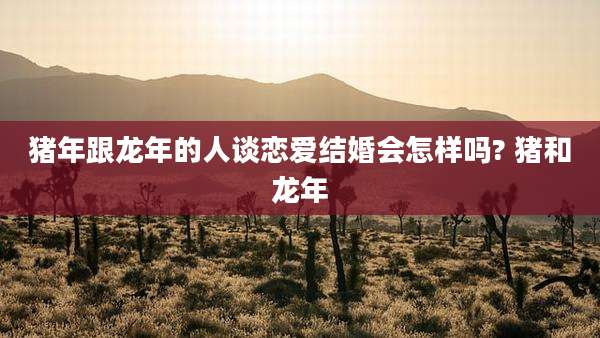 猪年跟龙年的人谈恋爱结婚会怎样吗? 猪和龙年