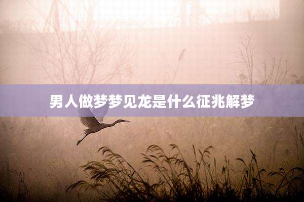 男人做梦梦见龙是什么征兆解梦