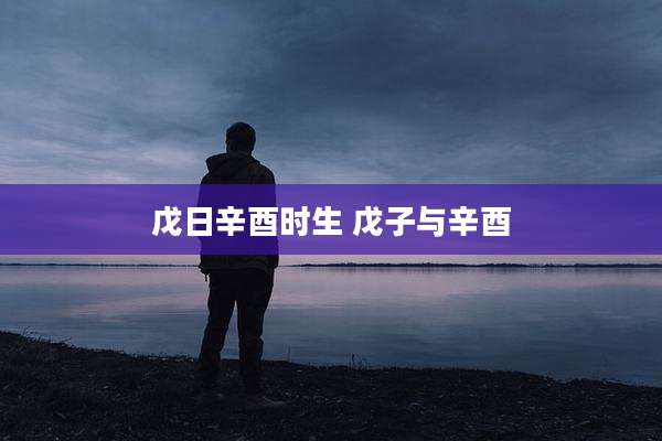 戊日辛酉时生 戊子与辛酉