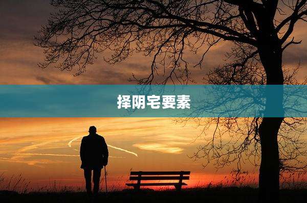 择阴宅要素