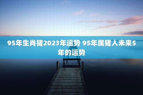 95年生肖猪2023年运势 95年属猪人未来5年的运势