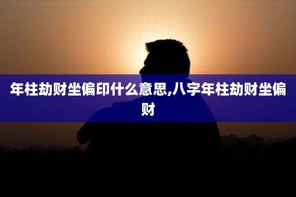 年柱劫财坐偏印什么意思,八字年柱劫财坐偏财