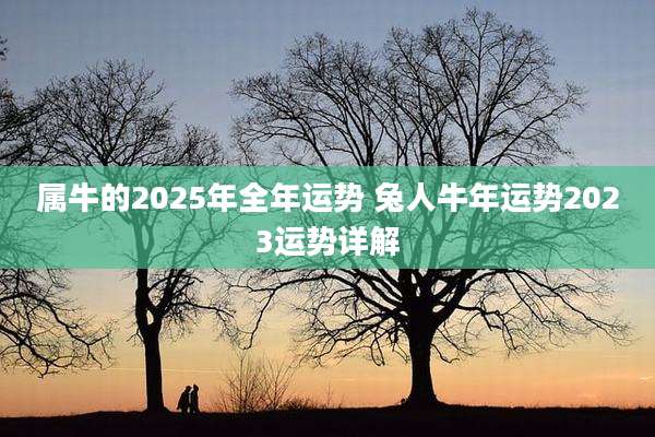属牛的2025年全年运势 兔人牛年运势2023运势详解