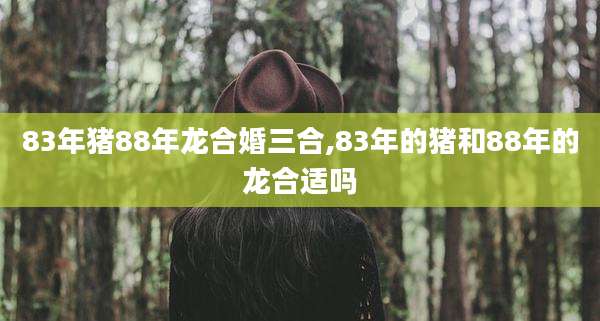83年猪88年龙合婚三合,83年的猪和88年的龙合适吗