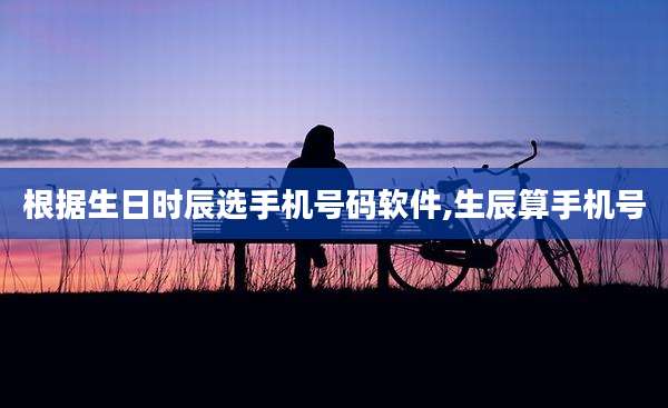 根据生日时辰选手机号码软件,生辰算手机号