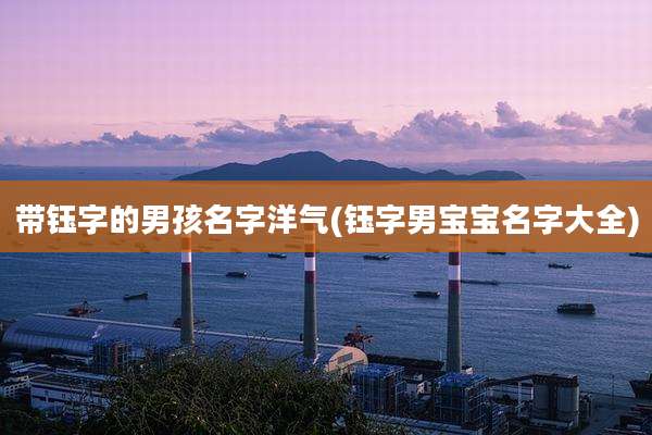 带钰字的男孩名字洋气(钰字男宝宝名字大全)