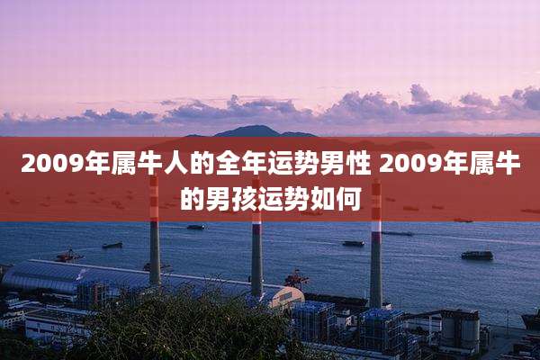 2009年属牛人的全年运势男性 2009年属牛的男孩运势如何