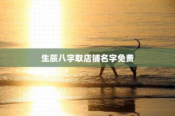 生辰八字取店铺名字免费