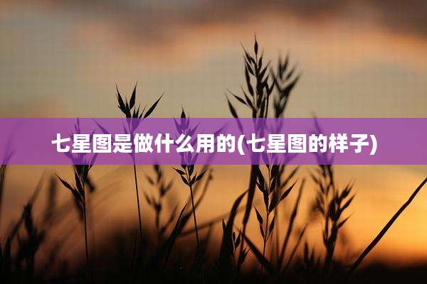 七星图是做什么用的(七星图的样子)