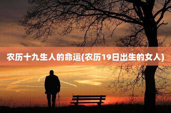 农历十九生人的命运(农历19日出生的女人)