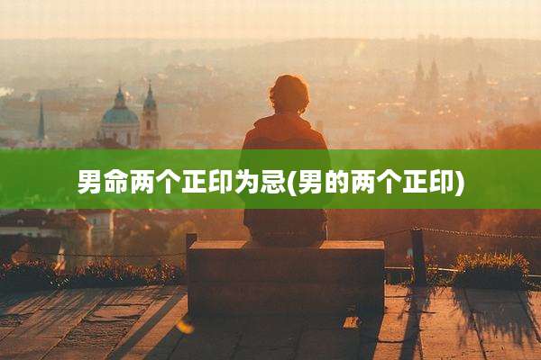 男命两个正印为忌(男的两个正印)