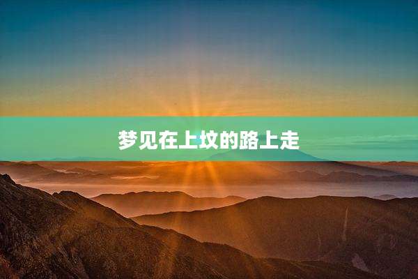 梦见在上坟的路上走
