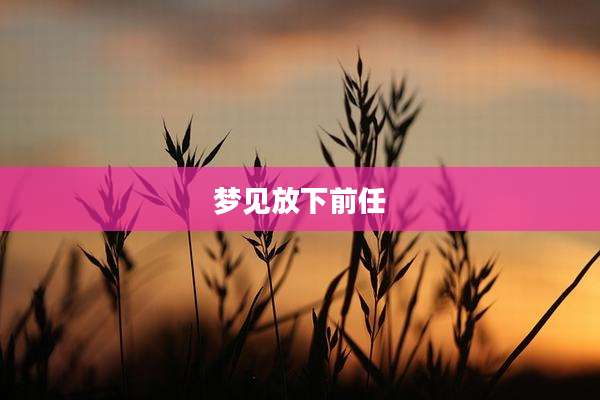 梦见放下前任