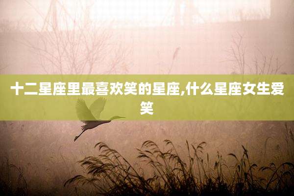 十二星座里最喜欢笑的星座,什么星座女生爱笑