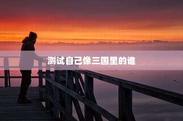 测试自己像三国里的谁