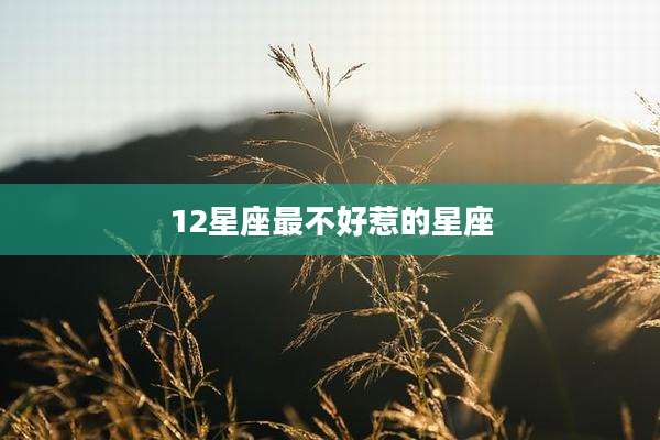 12星座最不好惹的星座