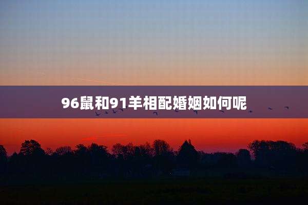 96鼠和91羊相配婚姻如何呢