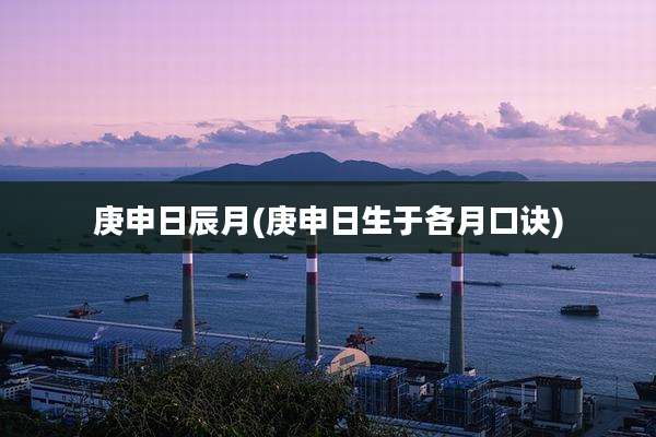 庚申日辰月(庚申日生于各月口诀)