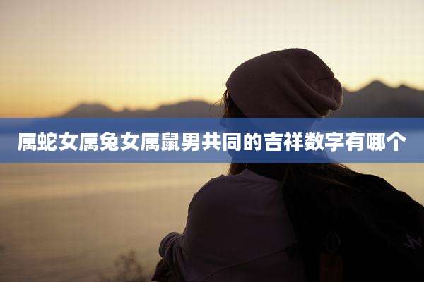 属蛇女属兔女属鼠男共同的吉祥数字有哪个