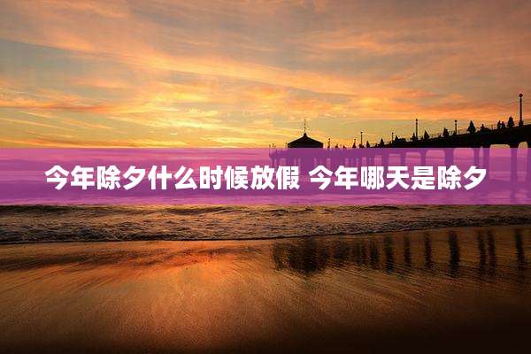今年除夕什么时候放假 今年哪天是除夕