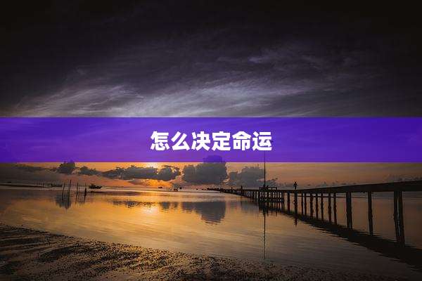 怎么决定命运
