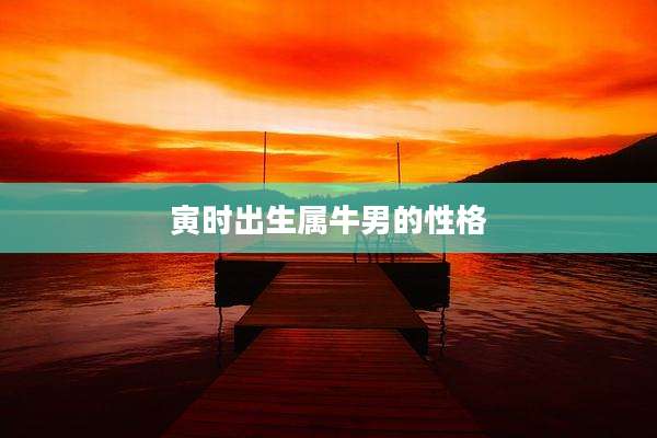寅时出生属牛男的性格