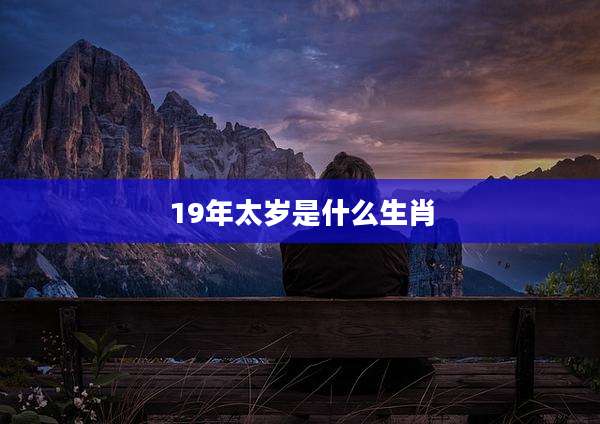 19年太岁是什么生肖