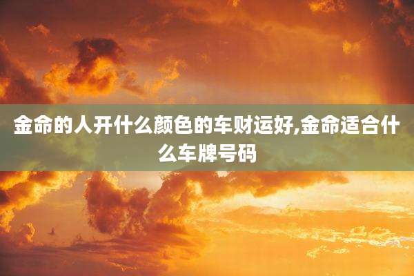 金命的人开什么颜色的车财运好,金命适合什么车牌号码
