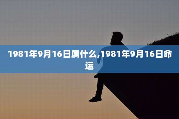 1981年9月16日属什么,1981年9月16日命运