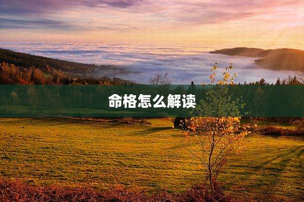 命格怎么解读